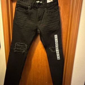 Men's Old Navy Black Distressed Slim Jeans